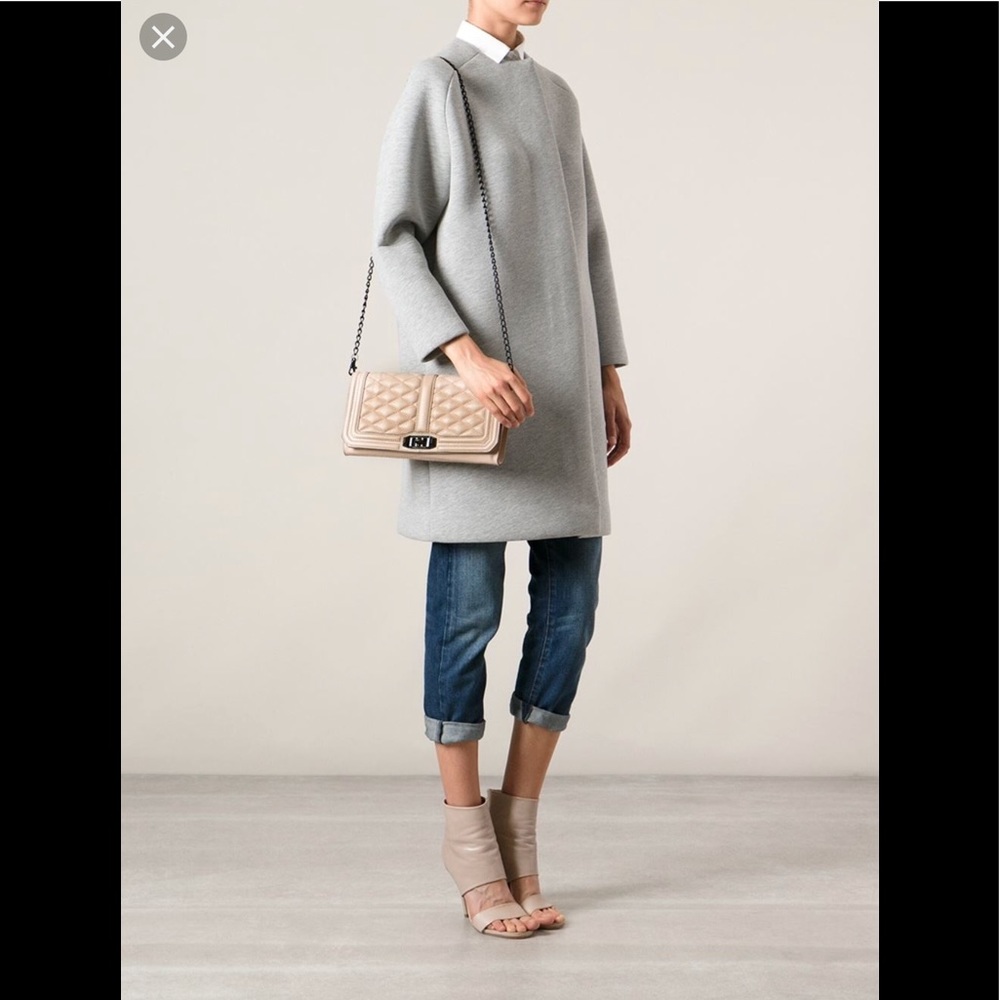 EUC Rebecca Minkoff live clutch crossbody Mink